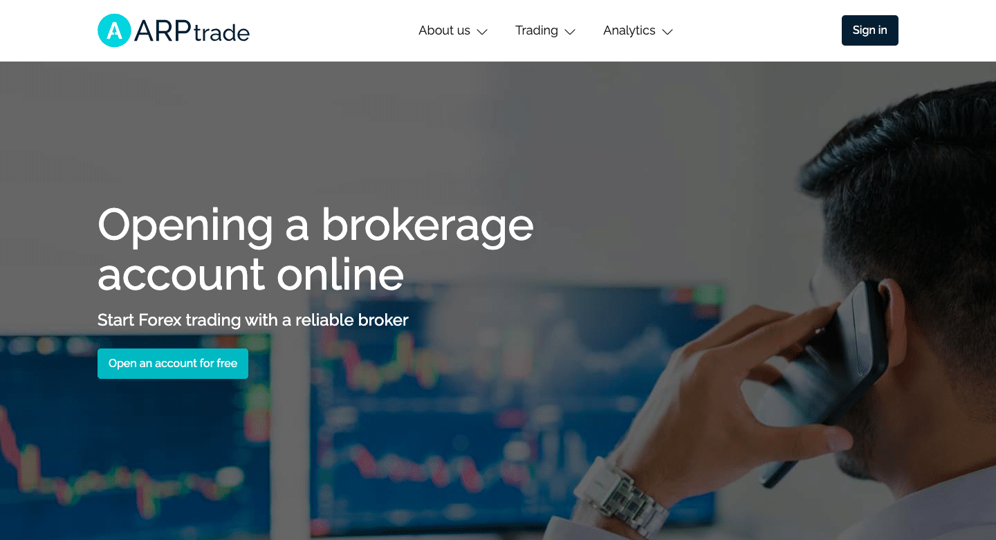 ARPtrade trading platform 